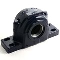 Tritan Split Housing, Plummer Block with Seals & Stabilizing Ring, 4 Bolt, 13-in. OD, 5-in. W, Cast Iron FSAF517